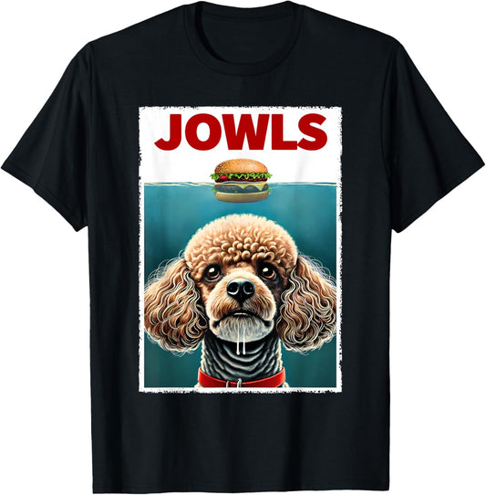 Funny Toy Poodle and Hamburger Parody Jowls Dog Lover T-Shirt