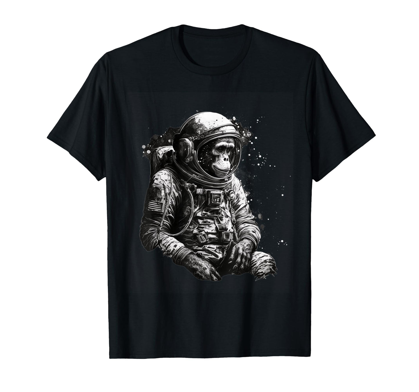 Chimpanzee Space Astronaut Travel Monkey Vintage Design T-Shirt