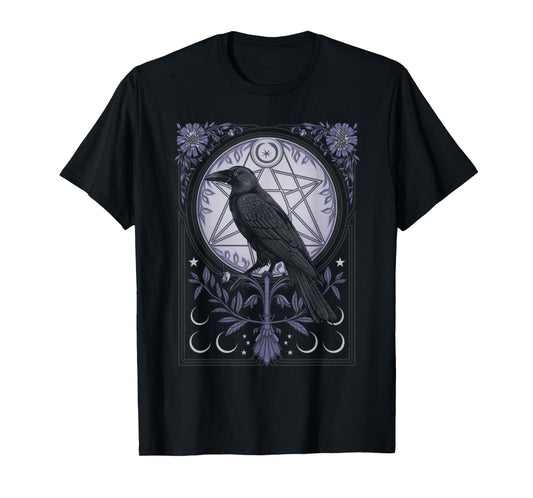 Raven Black gothic Occult Viking Witchcraft T-Shirt