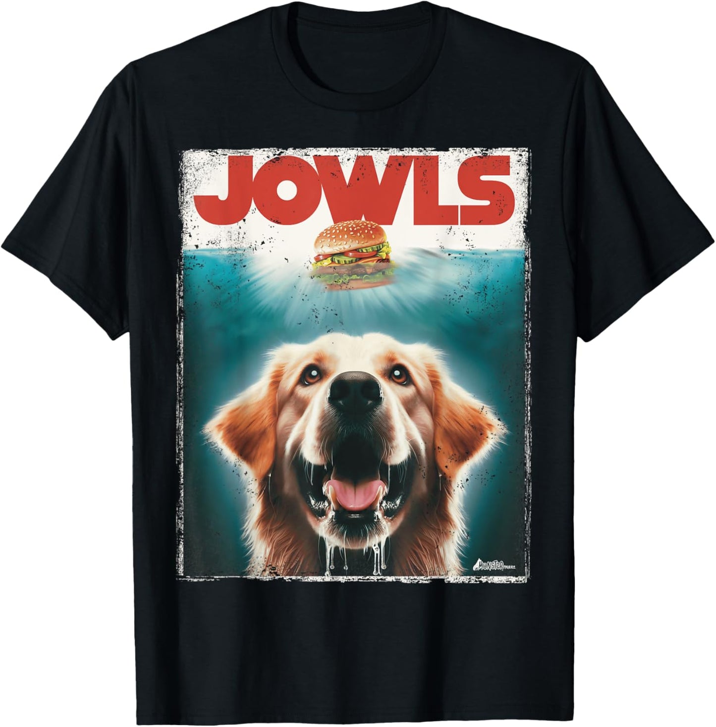 Light Golden Retriever Jowls Top, Paws Cream Lab Dog Mom Dad T-Shirt