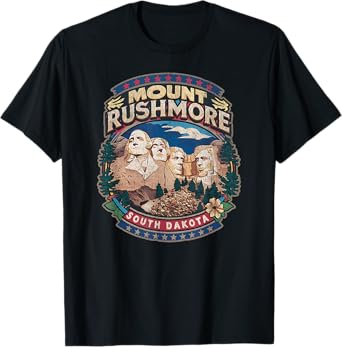 Mount Rushmore South dakota retro 80s mt Rushmore souvenir T-Shirt