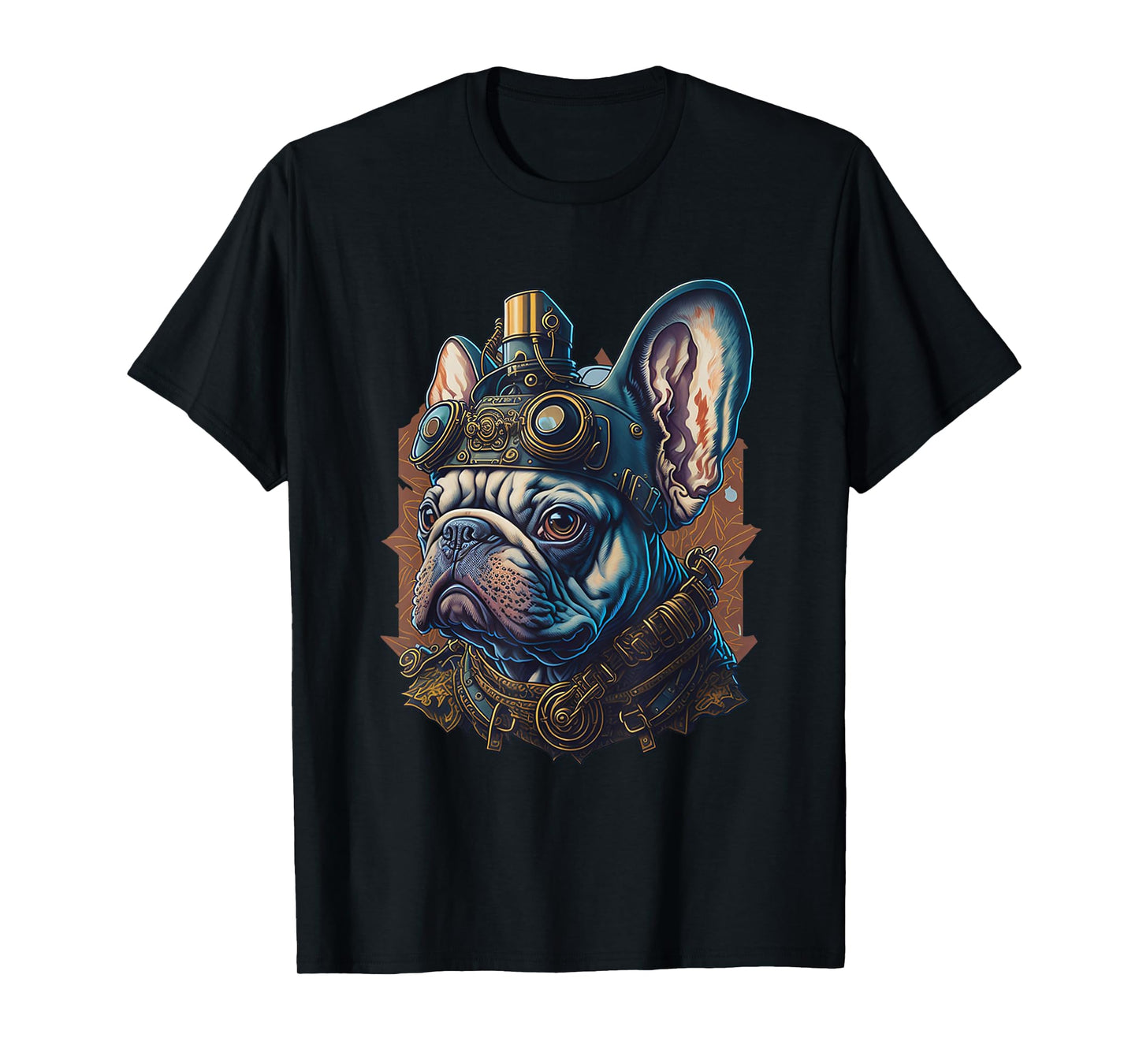 French Bulldog Dogs Steampunk Vintage Machines T-Shirt