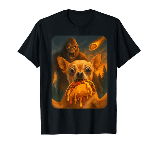 Chihuahua Shirt for Men Funny Bigfoot Taco Tuesday T-Shirt