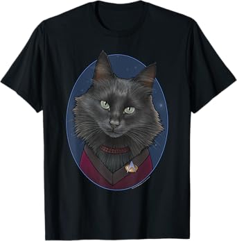 Star Trek: The Next Generation Deanna Troi Cat Portrait T-Shirt