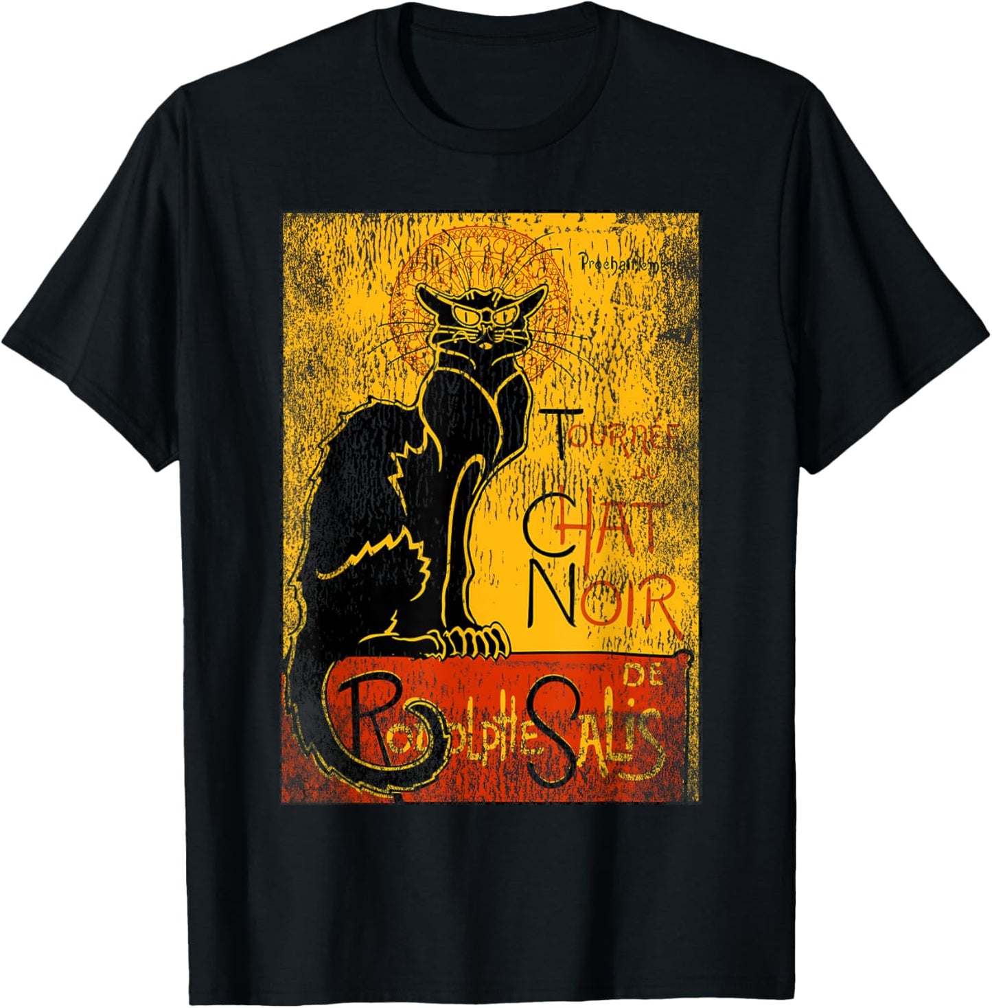 Vintage Tour du Chat Noir Black Cat For Halloween T-Shirt