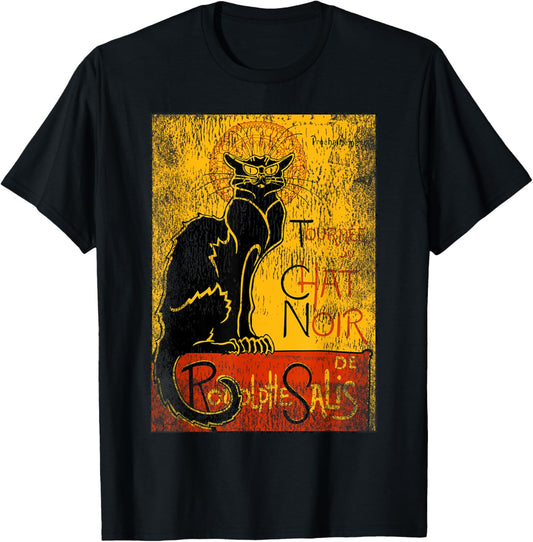 Vintage Tour du Chat Noir Black Cat For Halloween T-Shirt