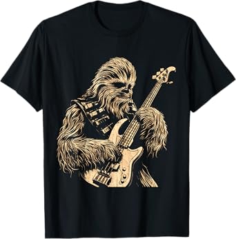 Chewie Playing Bass Guitar FUNNY MEME Chewie CUTE Chewie T-Shirt