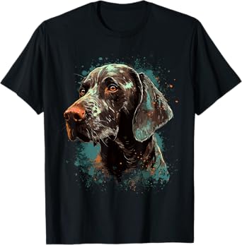 German Shorthaired Pointer GSP Dog Breed Lover Print Art T-Shirt