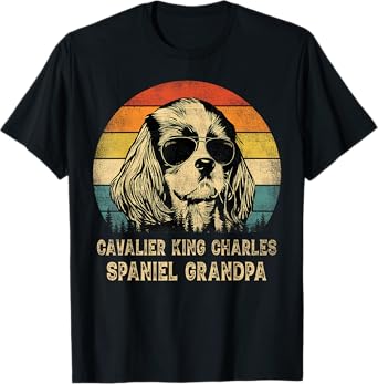 Cavalier King Charles Spaniel Grandpa Dog Father's Day T-Shirt