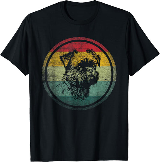 Retro Vintage Dog Design Brussels Griffon T-Shirt