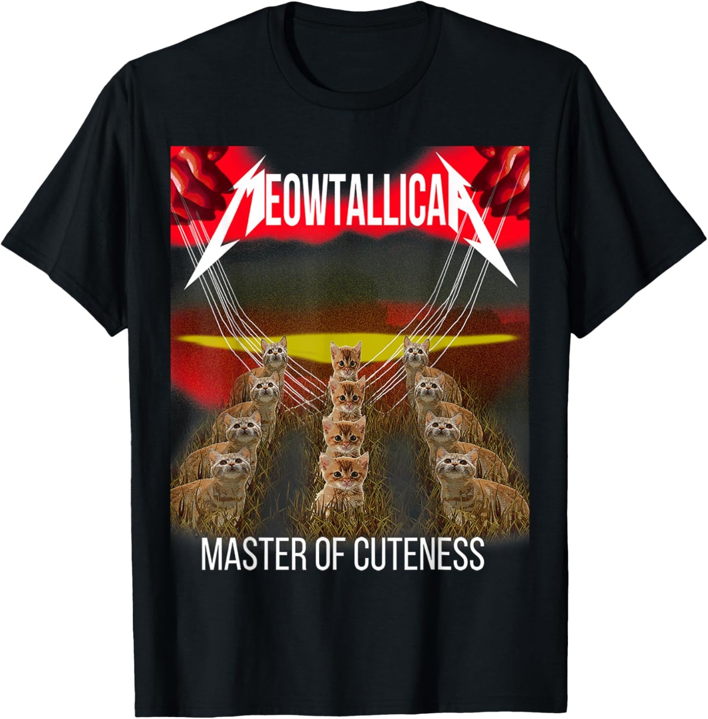 Meowtallica master of cuteness funny cat t-shirt