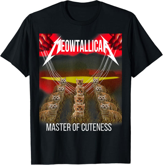 Meowtallica master of cuteness funny cat t-shirt