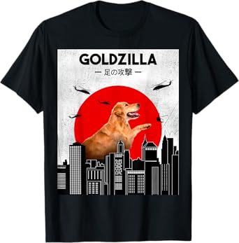 Funny Dog Lover, Funny Goldzilla Dog, Golden Retriever T-Shirt