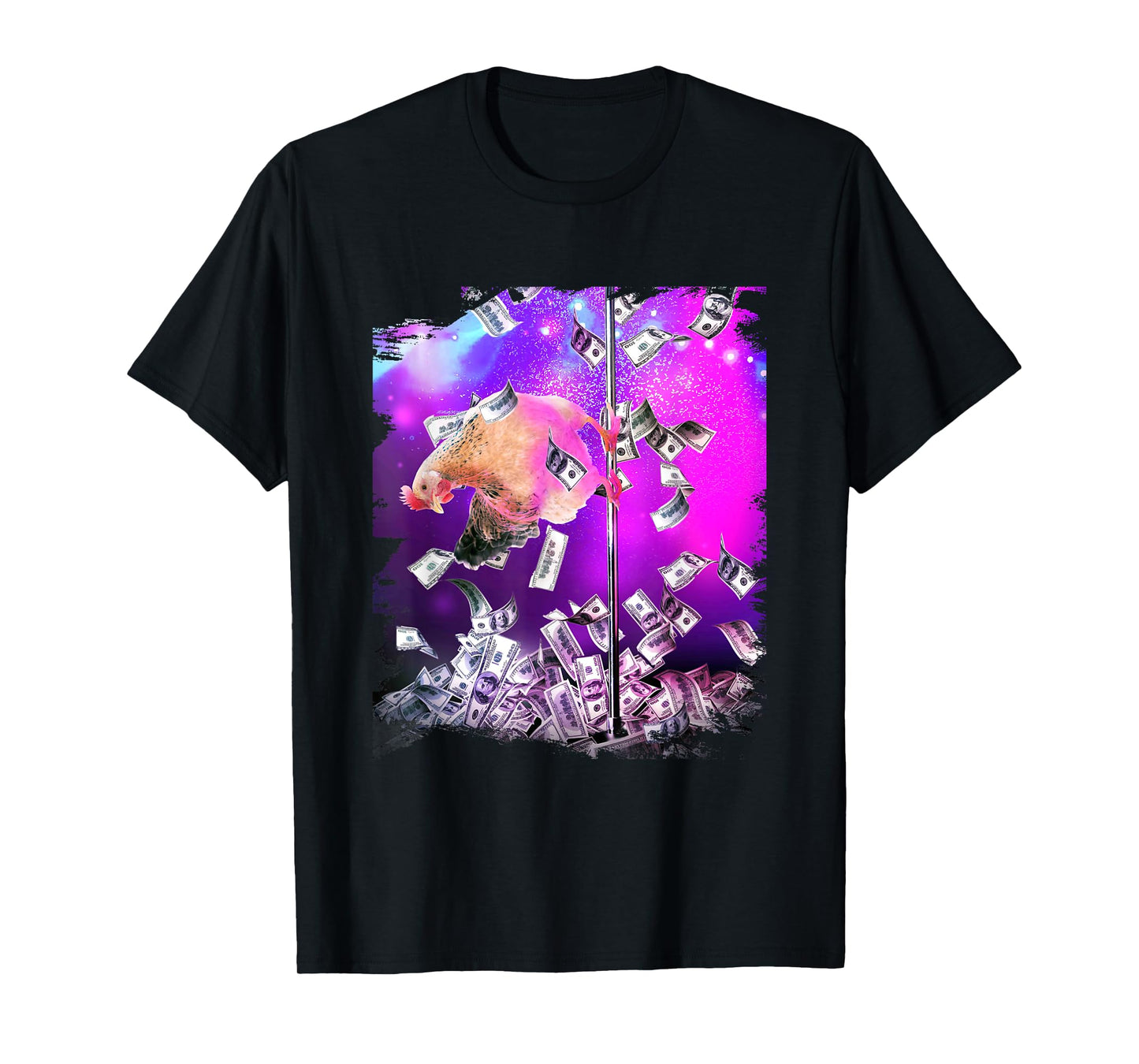 Random Galaxy Women's Black Striped T-Shirt, Small, Short Sleeve, Crew Neck, Classic Fit, Adult, Dance Themed, Cute, Modern Humorous, Unique Graphic Design, Machine Wash