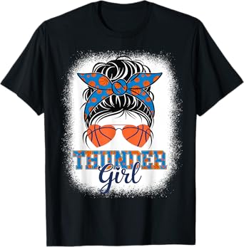 Vintage Thunder-Girl Messy Bun for Women Men Kids Youth T-Shirt