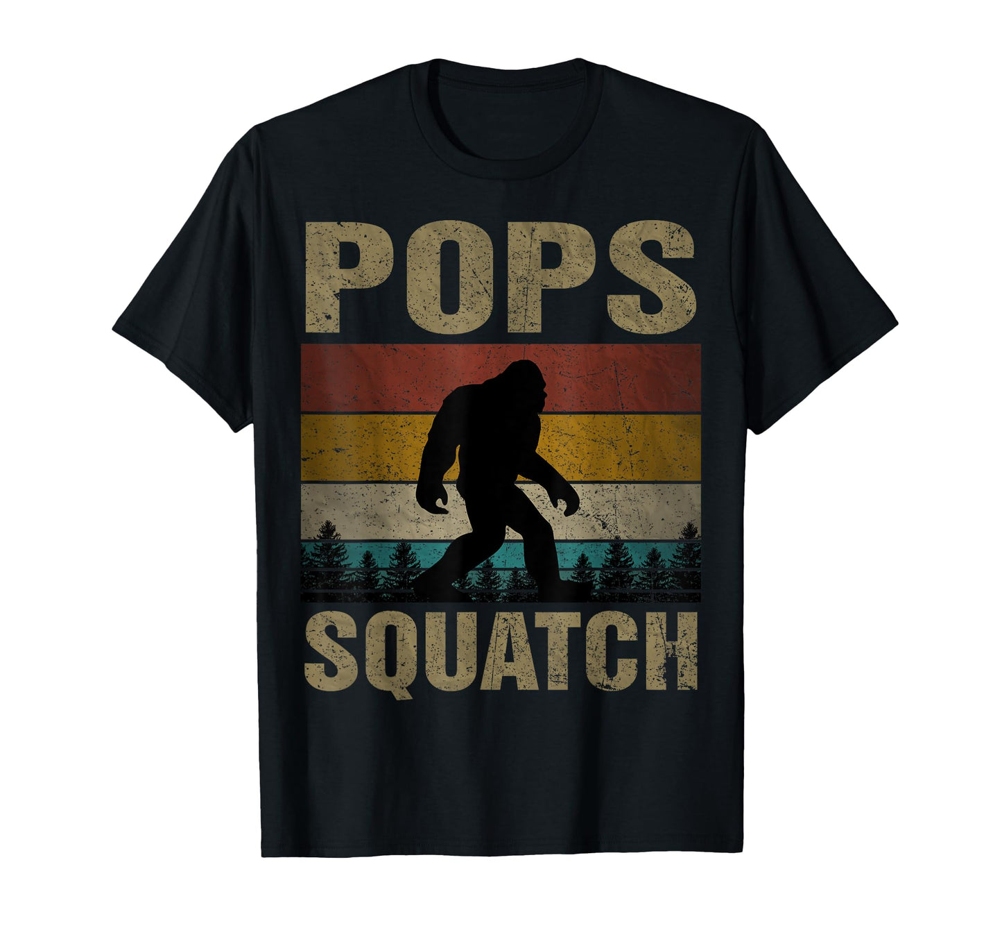 Pops Squatch Bigfoot Pops Sasquatch Yeti Family Matching T-Shirt