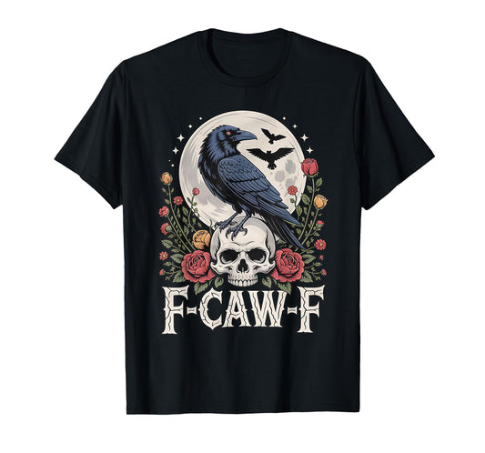 F-Caw-F Black Bird Crow Funny Crow Bird Cawing Grunge T-Shirt