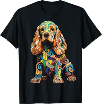 Cocker Spaniel Motif Pet Art Dog Cocker Spaniel T-Shirt for Men Women Kids