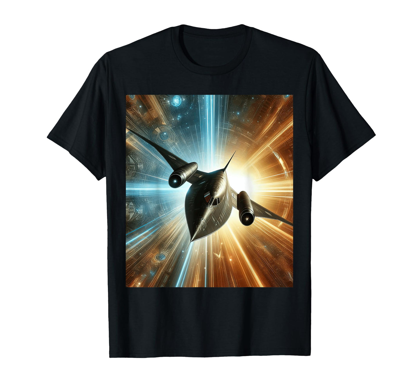SR-71 Blackbird Blueprint Air Force Military Jet T-Shirt