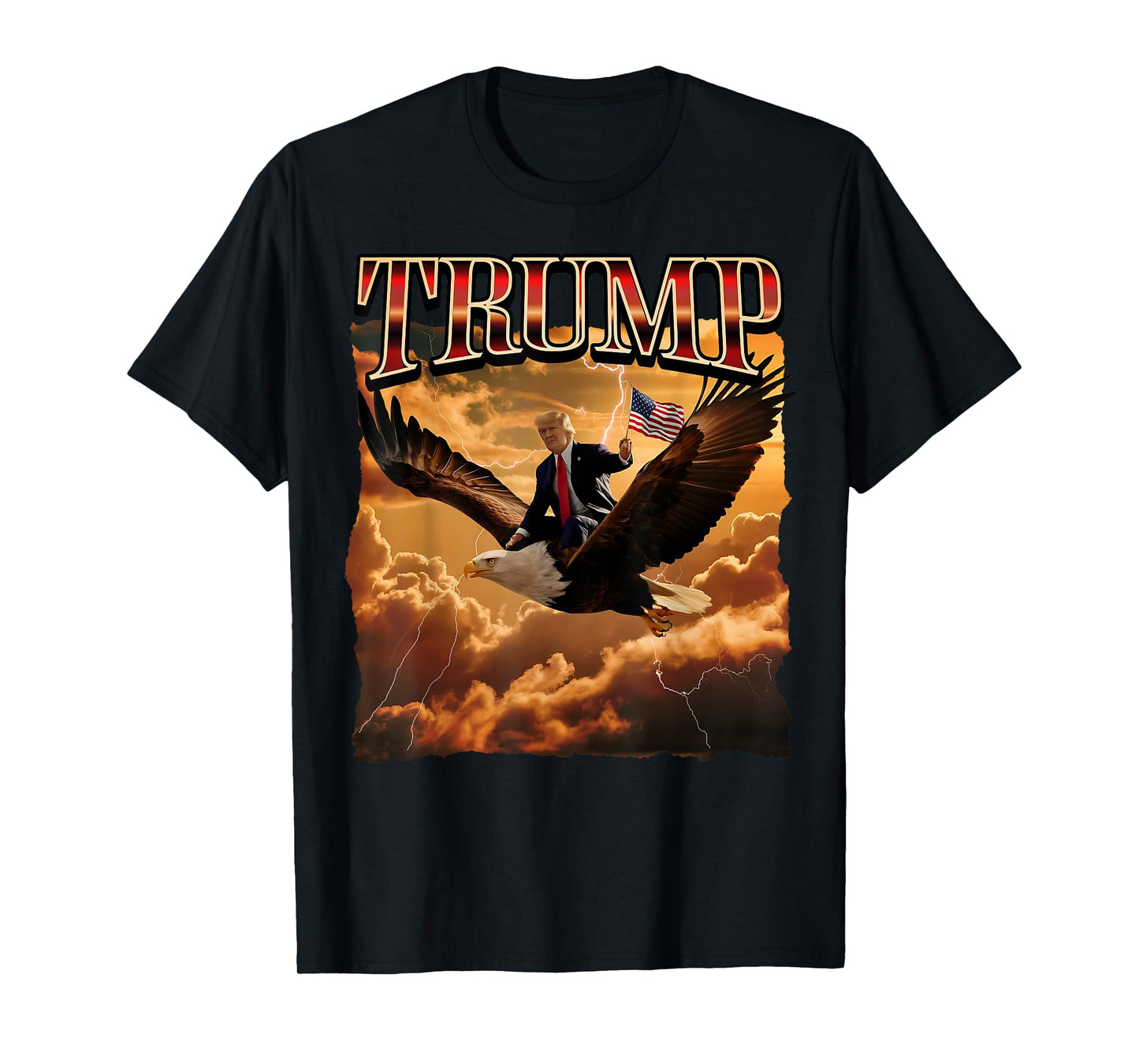 Trump 2024 Eagle Ride Retro Band Art T-Shirt