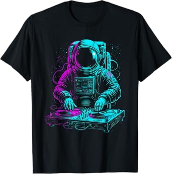 Outer Space DJ Astronaut EDM T-Shirt