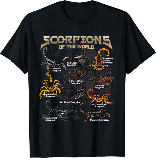 Scorpions Animals of the World Sting Educational Arachnology T-Shirt