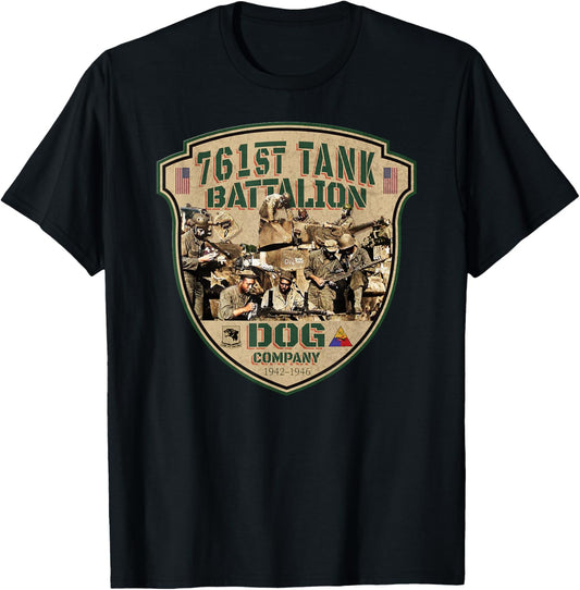 761st Tank Battalion Tribute Vintage Dog Company WW2 Heroes T-Shirt