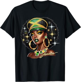Women Jamaica Clothes Jamaica Flag T-Shirt