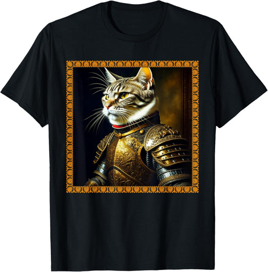 CAT MEDIEVAL PORTRAIT RENAISSANCE Oil Painting Pet T-Shirt