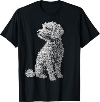 Labradoodle Motif Pet Illustration Dog Labradoodle T-Shirt