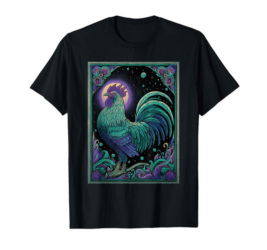Galactic Rooster Psychedelic Chicken Space T-Shirt
