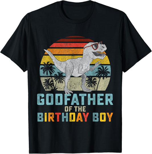 Godfather Dinosaur of the Birthday Boy Matching Family T-Shirt