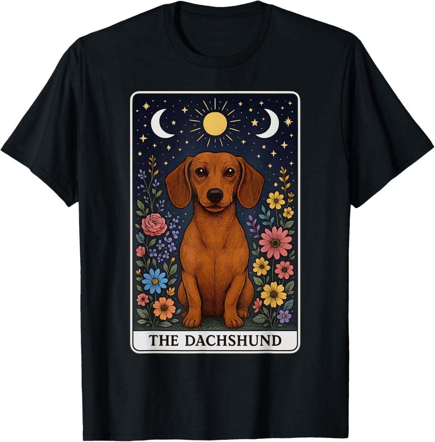 The Dachshund Tarot Card T-Shirt