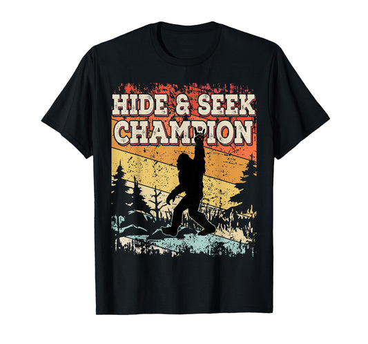 Retro Bigfoot Tee Hide And Seek Champion Vintage Distressed T-Shirt