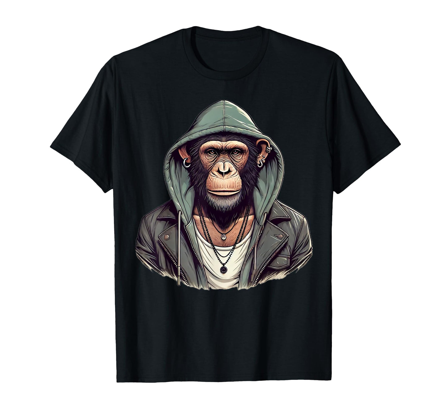 Funny Monkey with sunglasses cool street skateboard T-Shirt