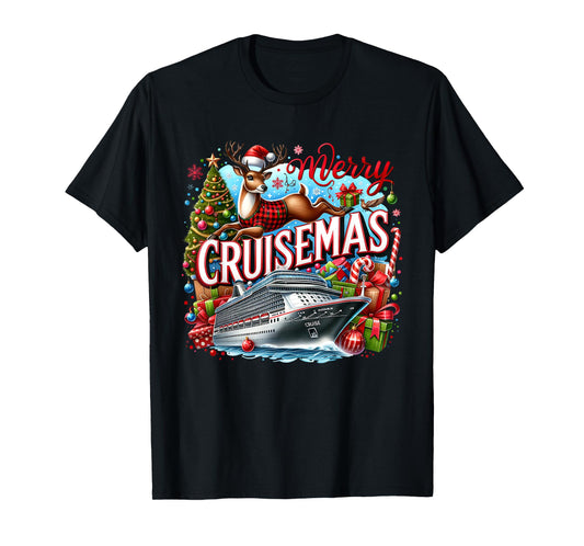 Merry Cruisemas Cruise 2024 Funny Christmas Cruisin Crew T-Shirt