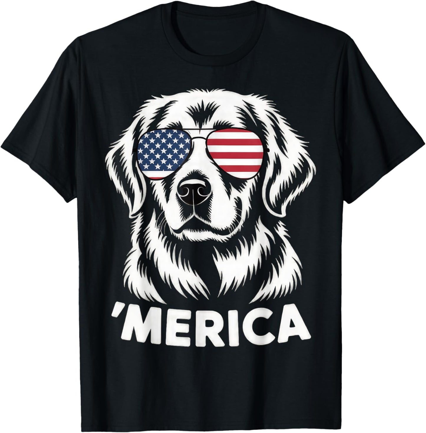 Golden Retriever 4th of July Merica T-shirt