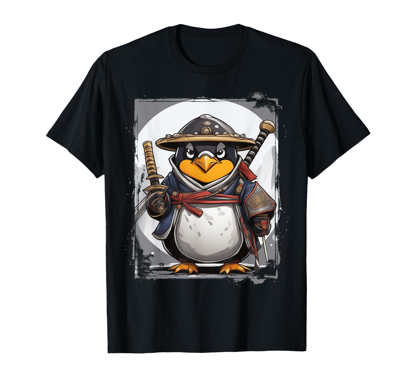 Penguin Linux Samurai Programming Nerd Warrior T-Shirt