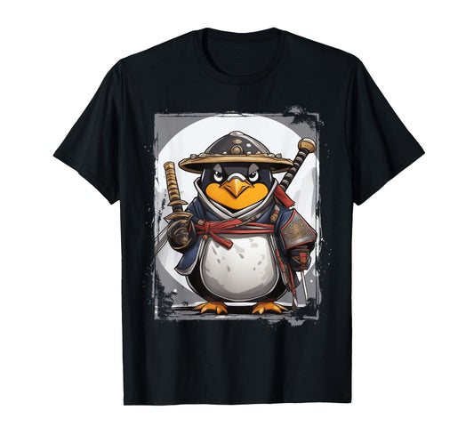 Penguin Linux Samurai Programming Nerd Warrior T-Shirt
