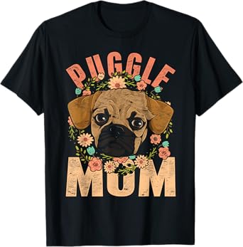 Mothers Day Pet Animal Dog Lover Puggle Mom Cute Puggle Men Women Girls Kids T-Shirt