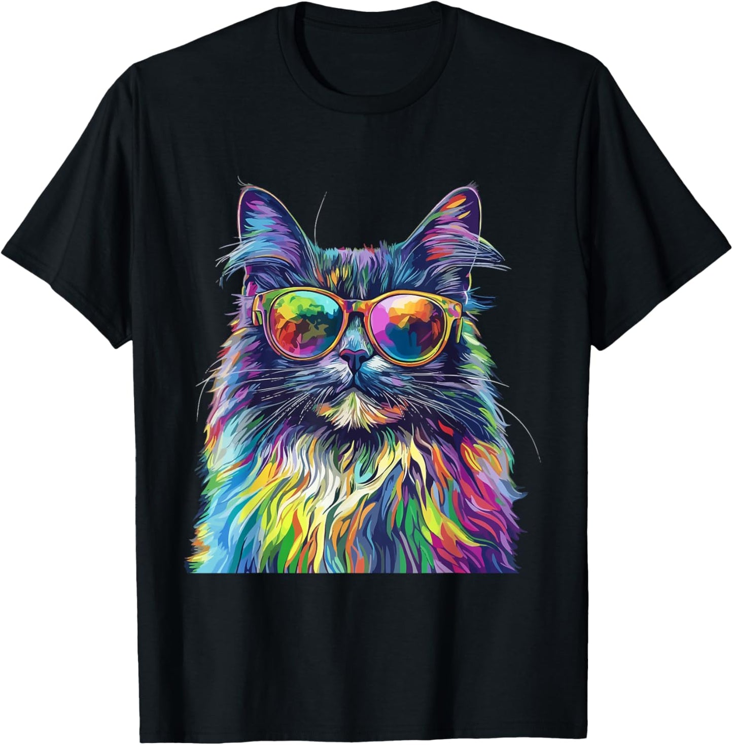 Maine Coon Cat Lover Wearing Pop Art Funny Maine Coon Cat T-Shirt