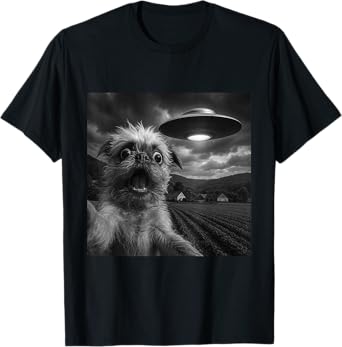 Brussels Griffon UFO Encounters Selfie T-Shirt