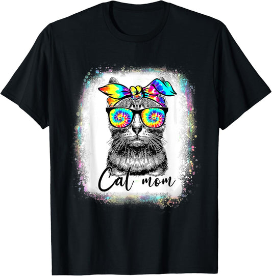 Best Cat Mom Ever Tie Dye Cat Mommy Mother's Day Catmother T-Shirt