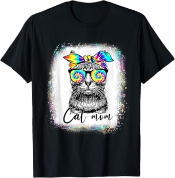 Best Cat Mom Ever Tie Dye Cat Mommy Mother's Day Catmother T-Shirt for Men Women