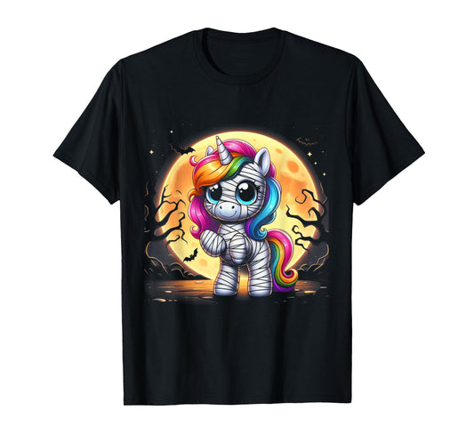 Mummy Unicorn Halloween Shirt Girls Unicorn Halloween T-Shirt