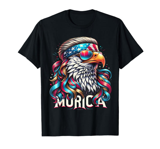 4th of July Patriotic Funny Eagle July 4th USA Murica T-Shirt for Women Kids Men