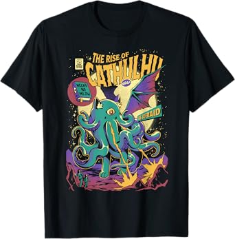 Rise Of Cathulhu Creepy Kitten Cthulhu Halloween Cat T-Shirt