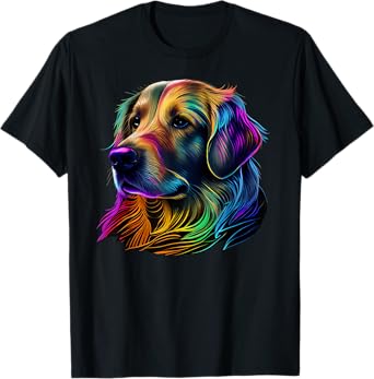 Golden Retriever Pop Art Golden Retriever Lovers T-Shirt