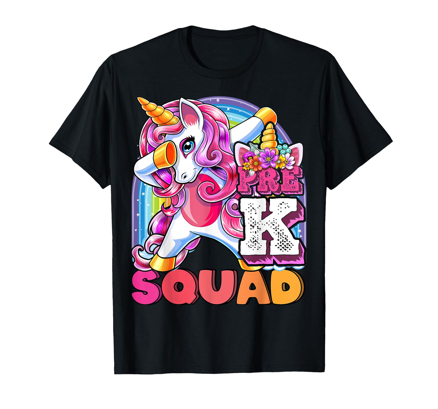 Pre-K Squad Dabbing Unicorn Back to School Girls Gift T-Shirt