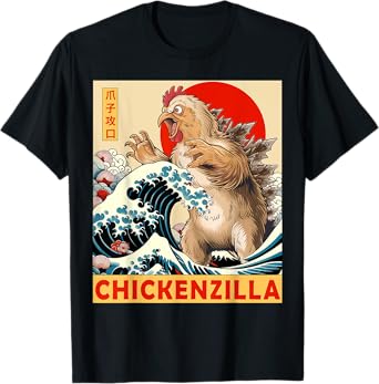 Chicken Japanese Art Funny Chicken Gifts For Men Women Kid T-Shirt